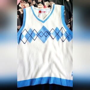 XLarge PROJEK4E White & Blue Knit Sweater